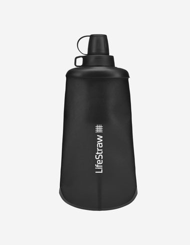 LifeStraw Peak Series Collapsible Squeeze Bottle with Filter Bottle Filter LifeStraw Water Filters & Purifiers/Color-Dark Mountain Gray