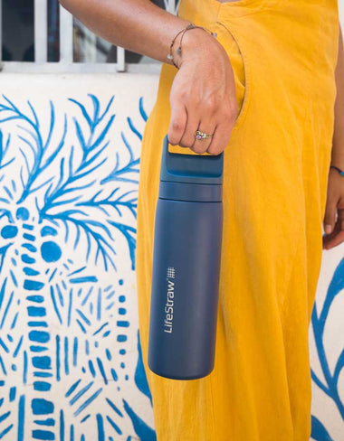 LifeStraw Go Series Stainless Steel 18 oz Bottle Filter LifeStraw - Online store
