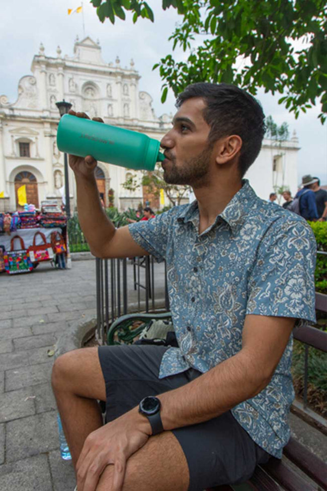 LifeStraw Go Series Stainless Steel 700 ml Bottle Filter LifeStraw - Online store/Color-Laguna Teal